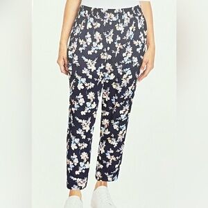Jessica Simpson Women's Plus Size Floral Ankle Pants XL NWT